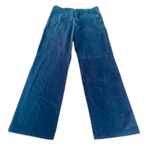 Grunge Goth Wide Leg Double Knee Look Skater JNCO Inspired Cargo Pants Pockets 2